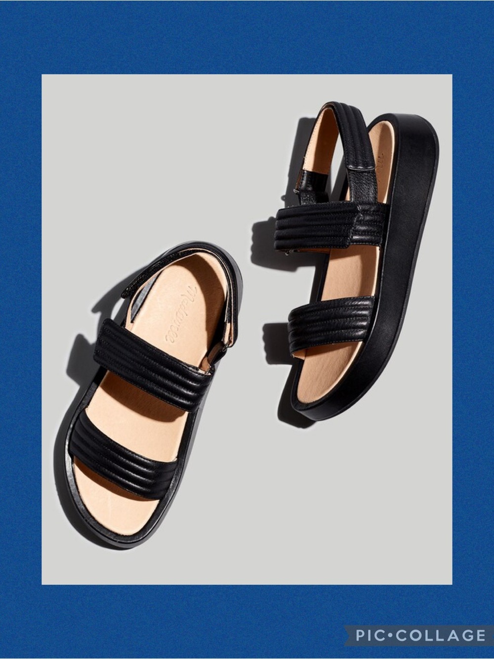NEW Madewell The Emmalee Sandal in Black Leather